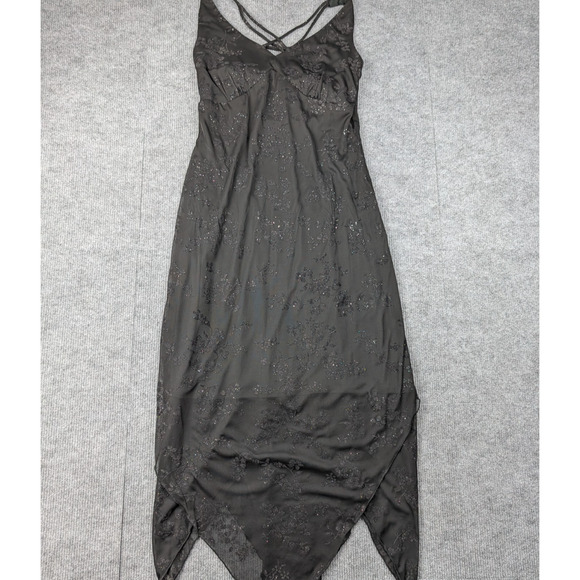 Vintage CDC Dress Women 8 Whimsigoth Dark Romantic Sheer Vamp 90s Fairy Babydoll - Picture 8 of 9